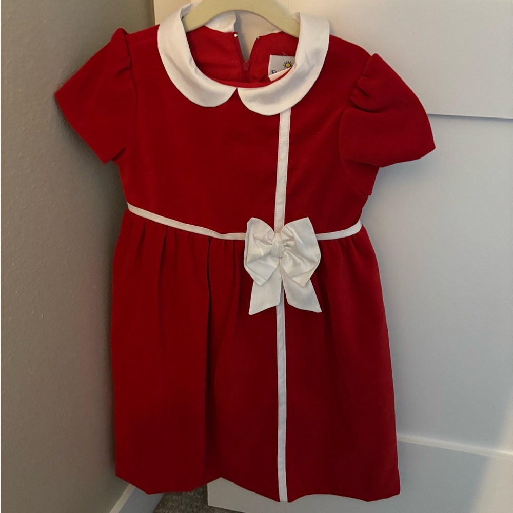 Florence Eiseman Red and White Formal Kids Dress